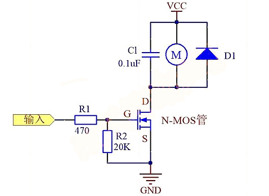 無(wú)刷直流電機(jī)MOS管燒壞