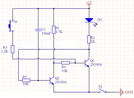 自鎖開(kāi)關(guān)電路