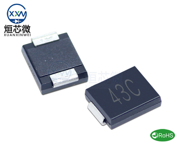 1.5SMC43CA參數(shù),TVS二極管1.5SMC43CA瞬態(tài)抑制二極管